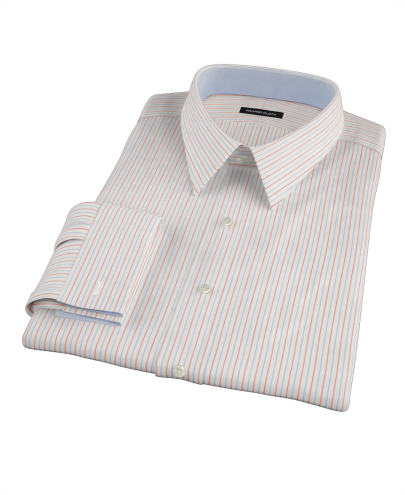 Blue and Red Stripe Men's Dress Shirt 