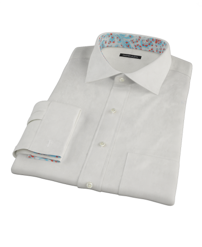 White Phantom Grid Men's Dress Shirt 