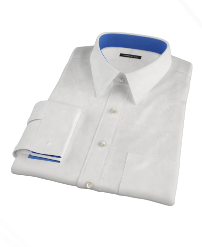 White Pinpoint Custom Dress Shirt 