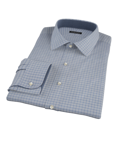 Navy HD Check Men's Dress Shirt 