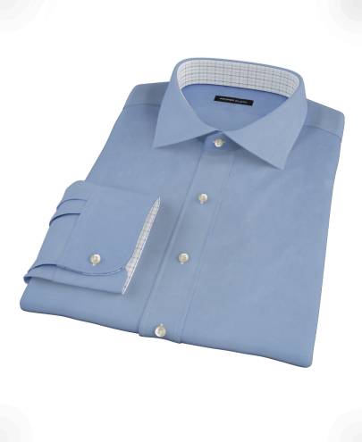 Dark Blue Pinpoint Custom Dress Shirt 