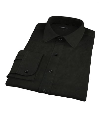 Black Broadcloth Custom Dress Shirt 