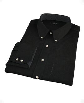 Black 100s Broadcloth Men's Dress Shirt 