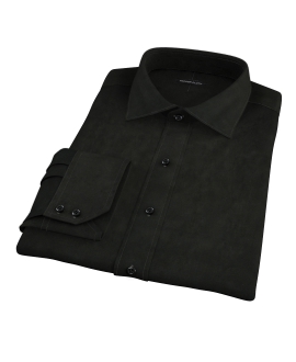 Black Broadcloth Custom Dress Shirt 