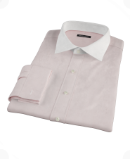 Pink End-on-End Fitted Dress Shirt 