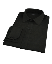 Black Broadcloth Men's Dress Shirt 