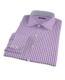 Purple Aster Gingham Custom Dress Shirt 
