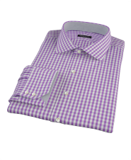 Purple Aster Gingham Custom Dress Shirt 