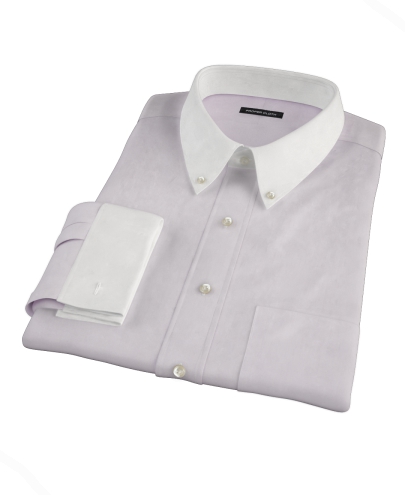 Lavender Broadcloth Fitted Dress Shirt 