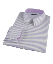 Purple Stripe Oxford Men's Dress Shirt 