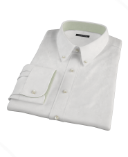 Thomas Mason White Pinpoint Custom Dress Shirt 