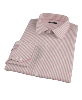 Red Stripe Oxford Fitted Dress Shirt 