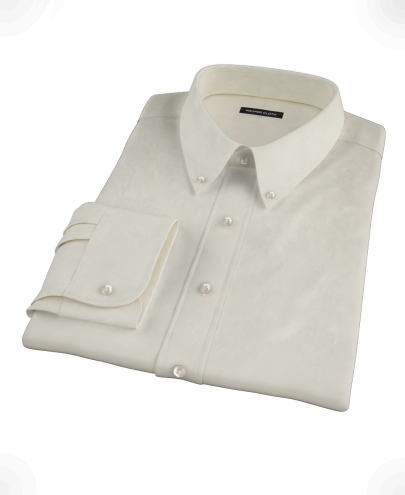 Ecru Pinpoint Men's Dress Shirt 