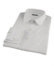 Blue and Orange Stripe Fitted Dress Shirt 