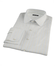 Blue and Yellow Stripe Men's Dress Shirt 