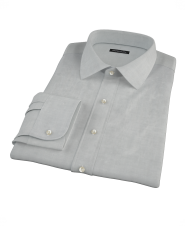 Light Gray Herringbone Custom Dress Shirt 