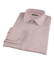 Red Stripe Oxford Fitted Dress Shirt 