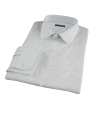 Light Blue Grid Twill Fitted Dress Shirt 