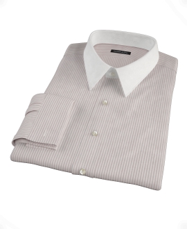Burgundy Stripe Heavy Oxford Cloth Custom Dress Shirt 