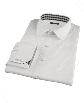 White Pinpoint Custom Dress Shirt 