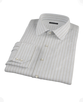 Charcoal Blue Stripe Men's Dress Shirt 
