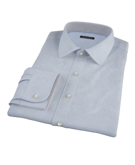 Light Blue Fine Stripe Fitted Dress Shirt 