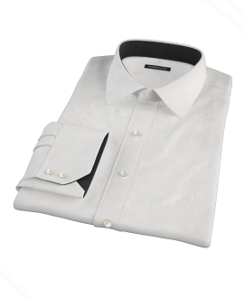 White 120s Broadcloth Men's Dress Shirt 