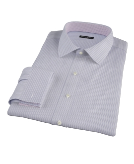 Purple Stripe Twill Custom Dress Shirt 
