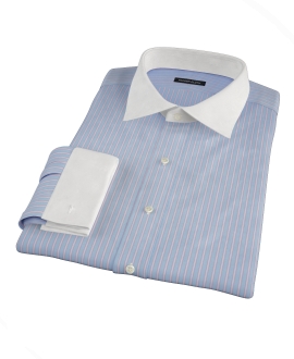 Blue and Pink Stripe Custom Dress Shirt 