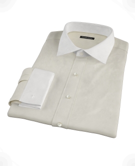 Ecru Pinpoint Custom Dress Shirt 