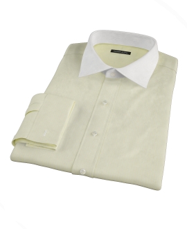 Yellow End-on-End Stripe Custom Dress Shirt 