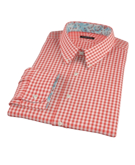 Red Gingham Custom Dress Shirt 