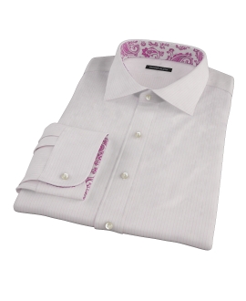 Pale Pink End-on-End Stripe Custom Dress Shirt 