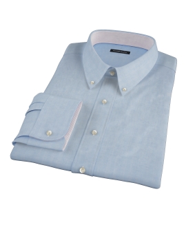 Light Blue Herringbone Custom Dress Shirt 