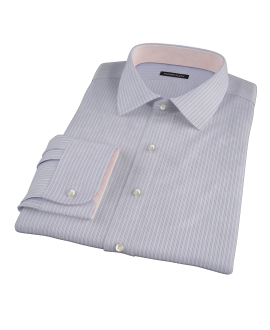 Purple Stripe Twill Men's Dress Shirt 