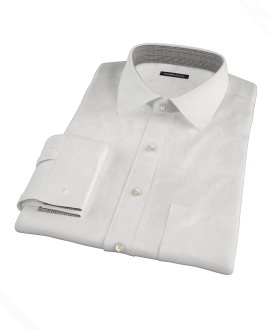 White Pinpoint Custom Dress Shirt 