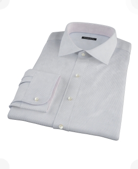 Japanese Light Blue Mini Grid Custom Dress Shirt 