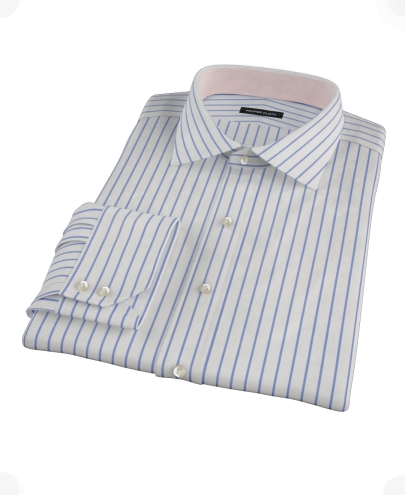 Navy Stripe Men's Dress Shirt 