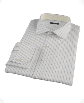Charcoal Blue Stripe Custom Dress Shirt 