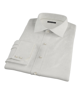 White Phantom Wide Stripe Fitted Dress Shirt 