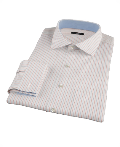 Blue and Red Stripe Men's Dress Shirt 