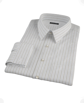 Charcoal Blue Stripe Custom Dress Shirt 