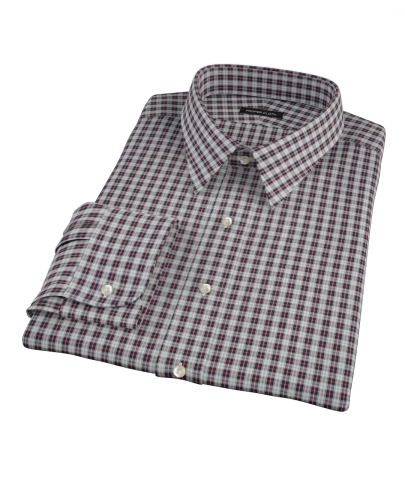 Sullivan Maroon Plaid Men's Dress Shirt 