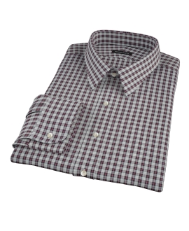 Sullivan Street Maroon Plaid Men's Dress Shirt 