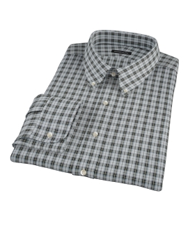 Thompson Street Gray Plaid Custom Dress Shirt 