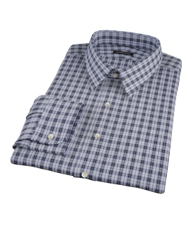 Thompson Street Purple Plaid Fitted Dress Shirt 
