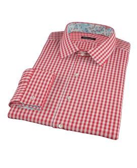 Union Red Gingham Custom Dress Shirt 