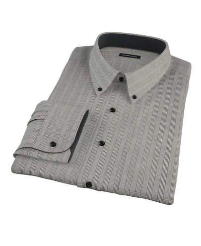 Black Glen Plaid Custom Dress Shirt 