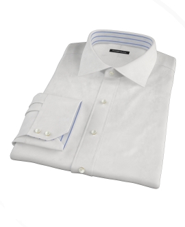 White Royal Dobby Fitted Dress Shirt 