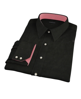 Black Broadcloth Custom Dress Shirt 